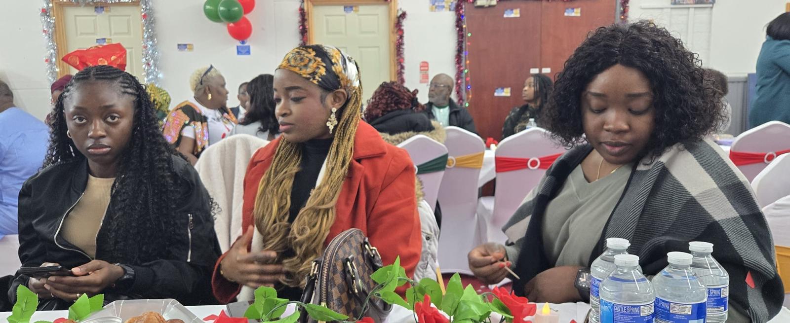 Young members of the ministry at a fellowship gathering